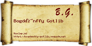 Bogdánffy Gotlib névjegykártya
